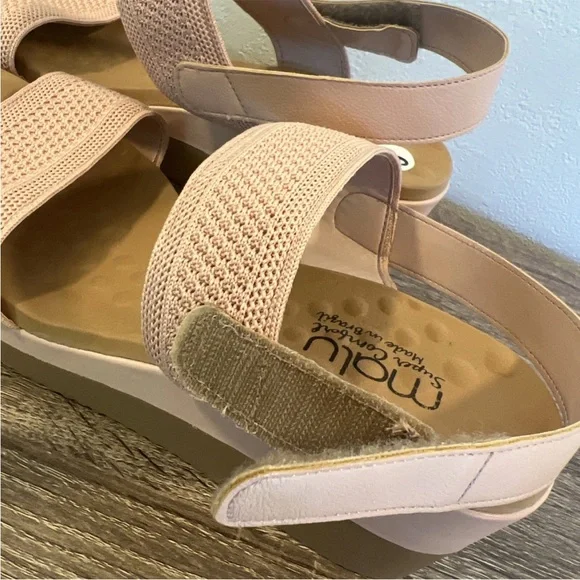 MALU SUPER COMFORT MADE IN BRAZIL WOMENS Pink STRETCHY WEDGE SANDALS SHOES SZ 9 - Picture 6 of 6